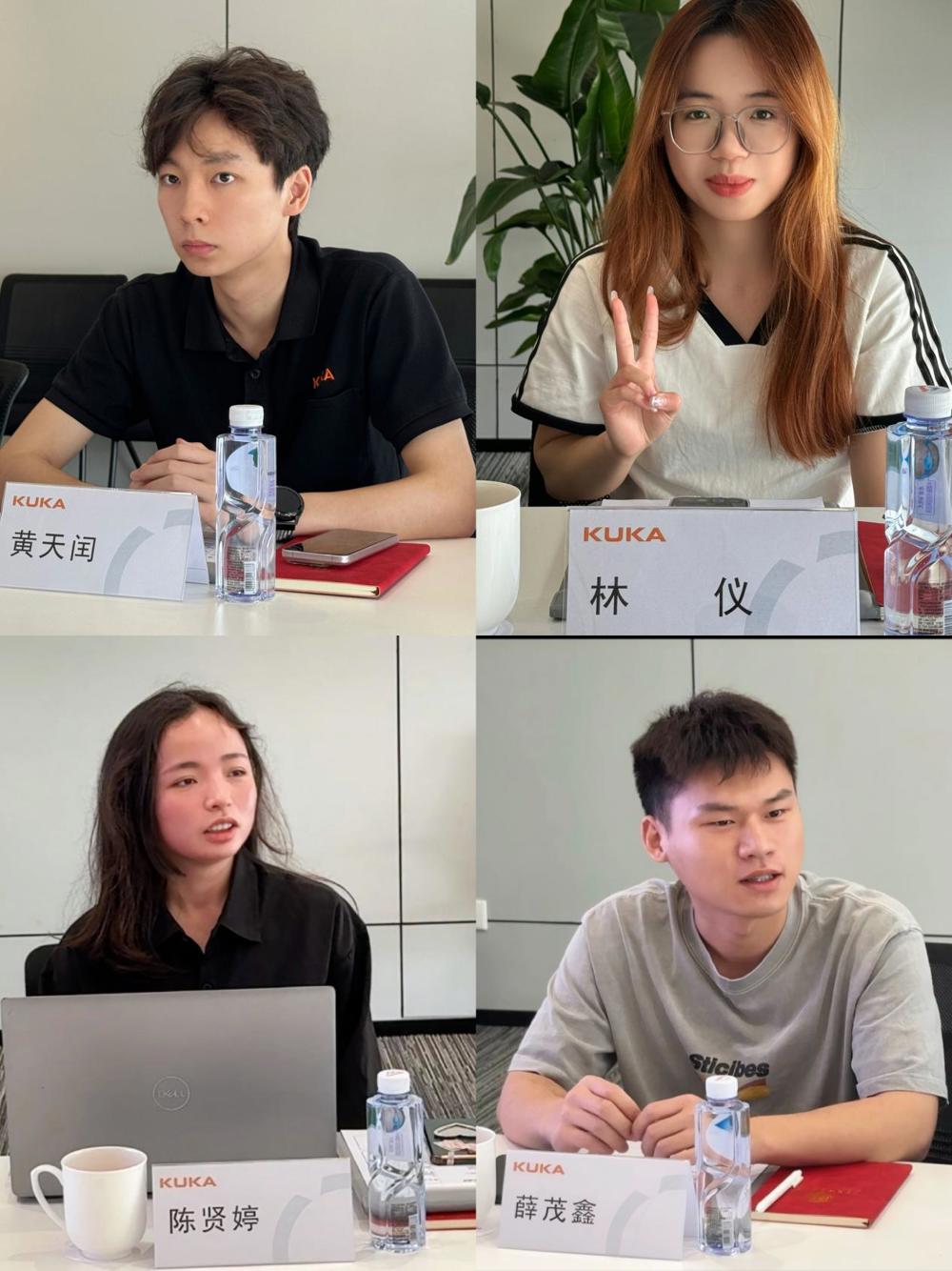 4-个学生逐个发言